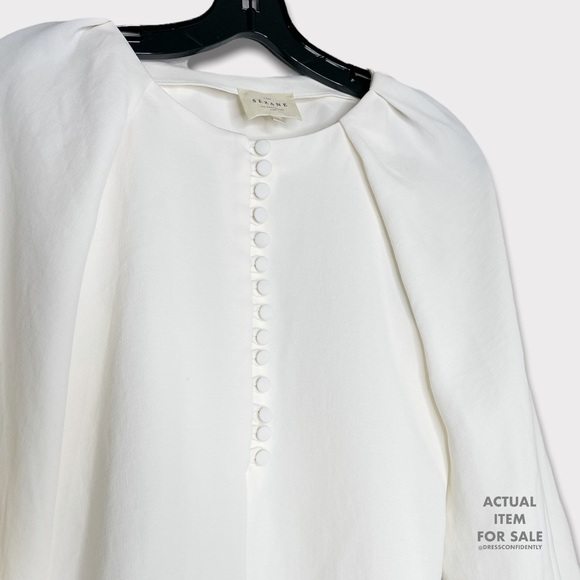 SÉZANE Amy Long Sleeves White Blouse - Picture 7 of 8